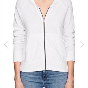 James Perse Cotton French Terry Hoodie - white